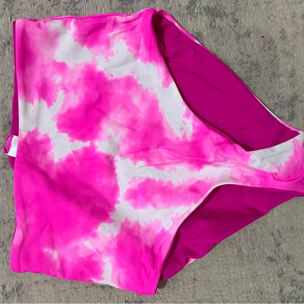 Pink Tie-Dye Bikini Bottom